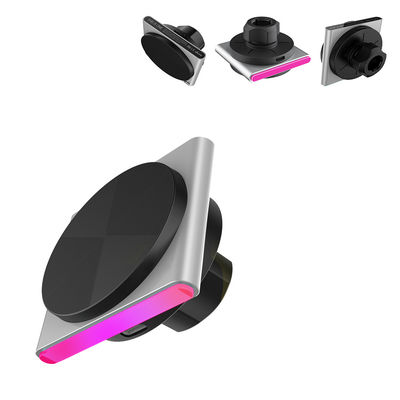 kopen Metalen Magsafe draadloos oplader voor auto's 9-kleurige RGB-lichteffect Eenhandse werking 360 graden rotatie online manufacture