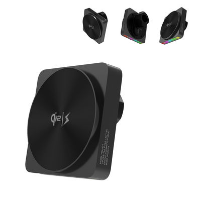 kopen QI2 Eén-stuk gespannen geheel metalen ontwerp Onderste RGB omgevingslicht Projectie Centrale besturing Auto Magnetische draadloze oplader Telefoon oplaadlamp altijd aan 9 lichte kleuren Schakelen 15w Fast Charging online manufacture