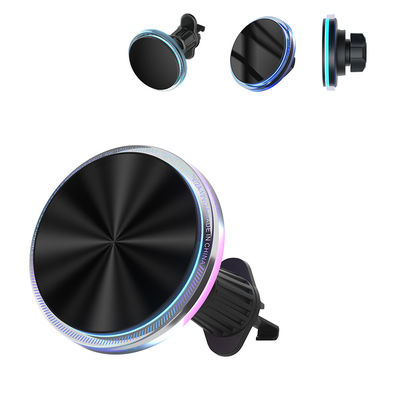 kopen Iphone Wireless Charger Crystal Ambient Light Design Magnetic Stable Car Charging Fast One Hand Operation online manufacture