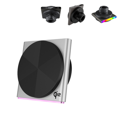 kopen Q2 Wireless Charger For Car Sound Pickup Function 9-Color RGB Light Effect Projection Ambient Lamp Fast Charging online manufacture