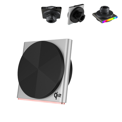 kopen 15w draadloos oplader voor auto's Ultra dun ontwerp 9-kleurige RGB licht effect Magnetische zuiging Eenhands werking Snel opladen online manufacture