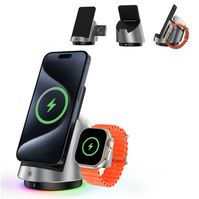 15w Magsafe Charging Dock 3 in 1 met verborgen horlogelader en omgevingslichten