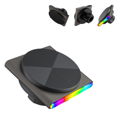 QI2 Ultra-Thin Design Magnetische auto Mount Draadloos RGB licht 360 graden rotatie Fast Charging Sound Pickup Functie