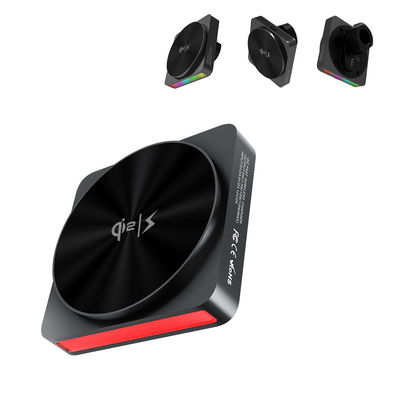 15w draadloos oplader met 9-kleurige RGB omgevingslichtprojectie en centrale besturing voor auto magnetische telefoonhouder