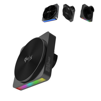 Geavanceerde Iphone Charger Stand 9 lichte kleuren Schakeling Car Magnetic Wireless Charger Met 15W Fast Charging Dun en Duurzaam