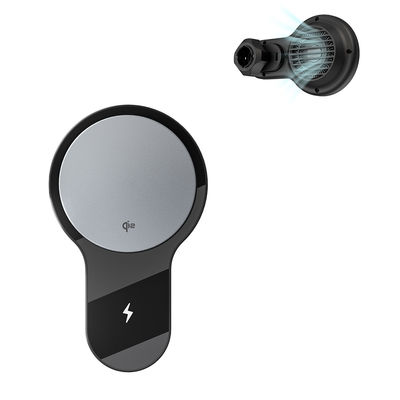Ultra-dunne ventilator koeling 15w draadloos oplader Autophonehouder met Qi2 Fast Charging LED-verlichting en sterke magnetische zuigkracht