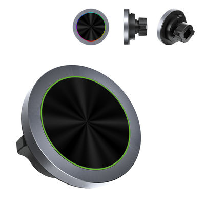 Aluminium legering textuur RGB Lichteffect Verstelbare magsafe draadloze oplader voor autololhouder Snel opladen met één handbewerking